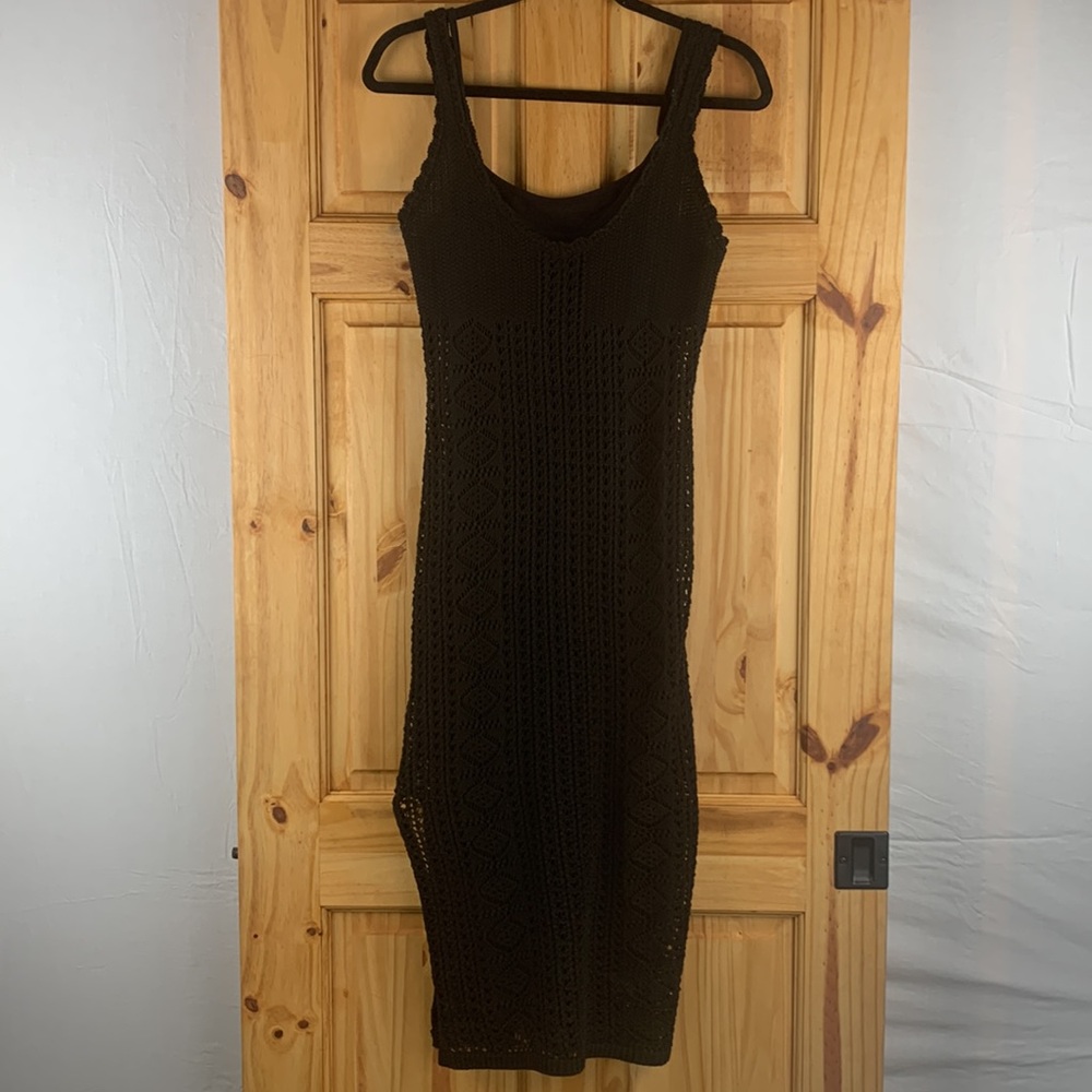 NWT Poof New York black crochet dress, 2 in 1!